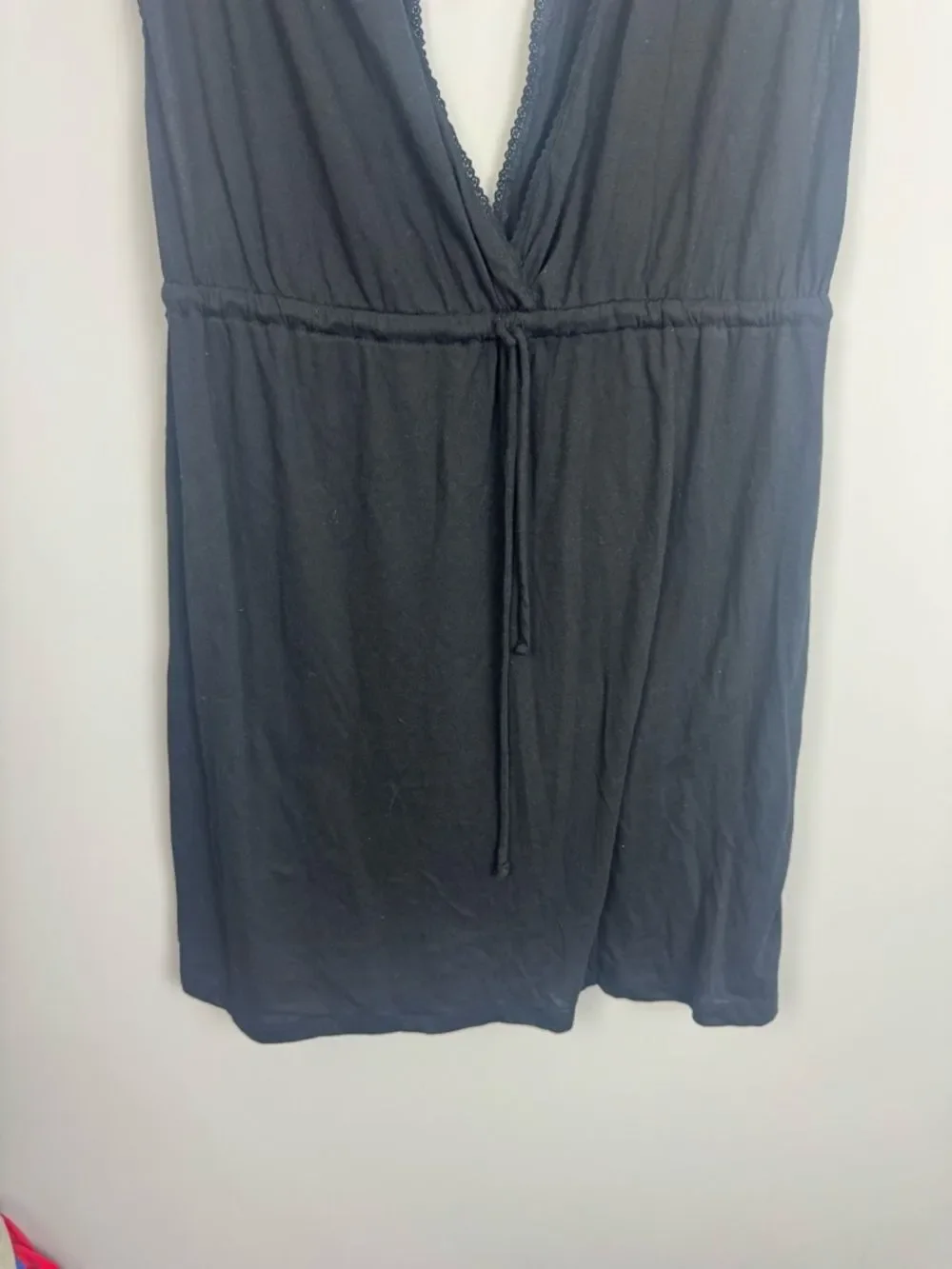CONVERSE ONE STAR | Black V-Neck Drawstring Swim Coverup Women’s Size Large